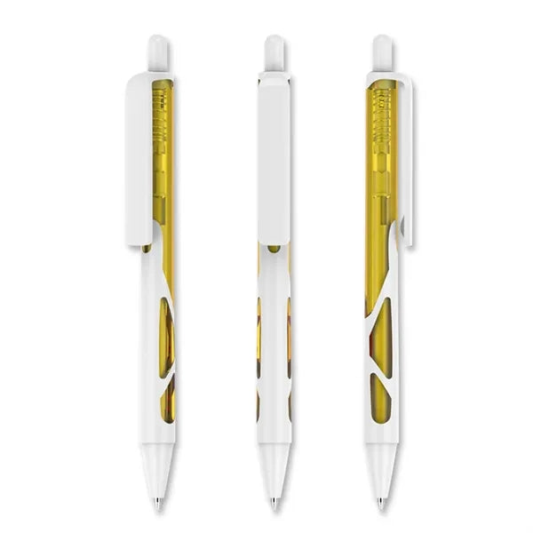 Translucent Barrel Click-Action Ballpoint Pen