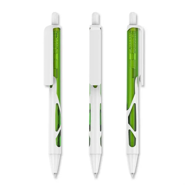 Translucent Barrel Click-Action Ballpoint Pen