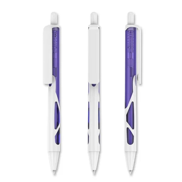 Translucent Barrel Click-Action Ballpoint Pen