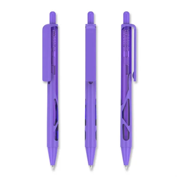 Translucent Barrel Click-Action Ballpoint Pen
