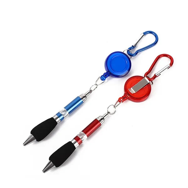 Retractable Badge Reel Ballpoint Pen