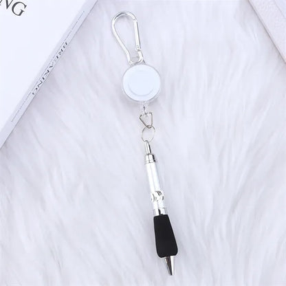 Retractable Badge Reel Ballpoint Pen