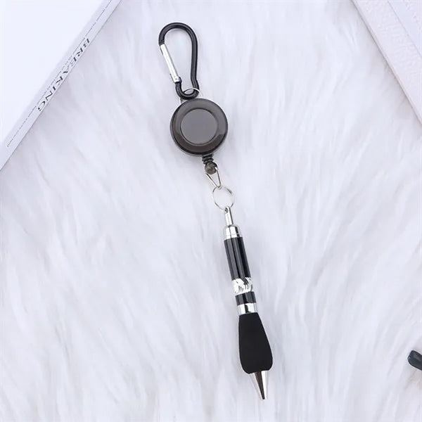 Retractable Badge Reel Ballpoint Pen