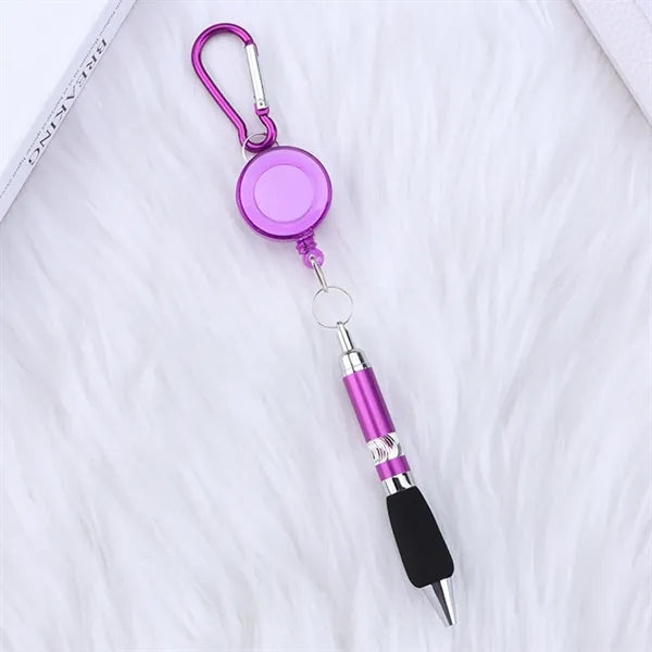 Retractable Badge Reel Ballpoint Pen