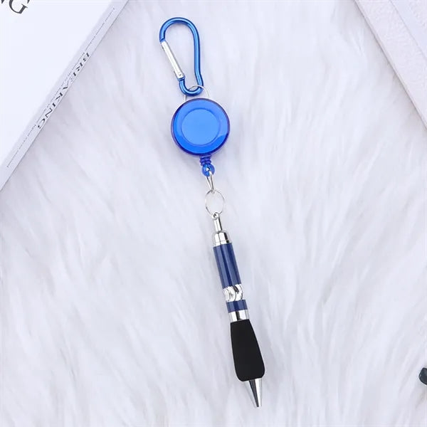 Retractable Badge Reel Ballpoint Pen