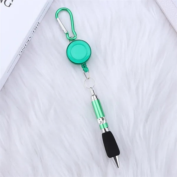 Retractable Badge Reel Ballpoint Pen