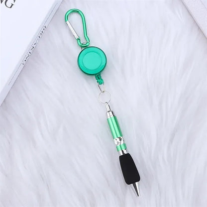Retractable Badge Reel Ballpoint Pen
