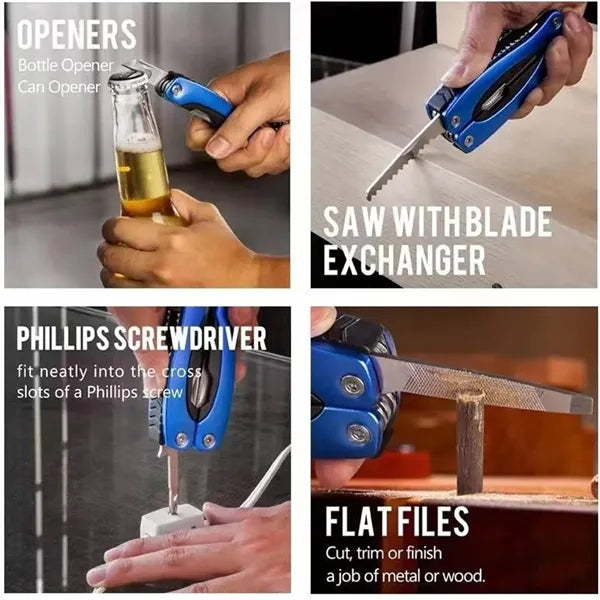 11-in-1 Stainless Steel Multi-Tool Pliers