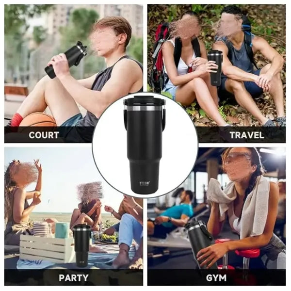 Portable outdoor stainless steel kettle