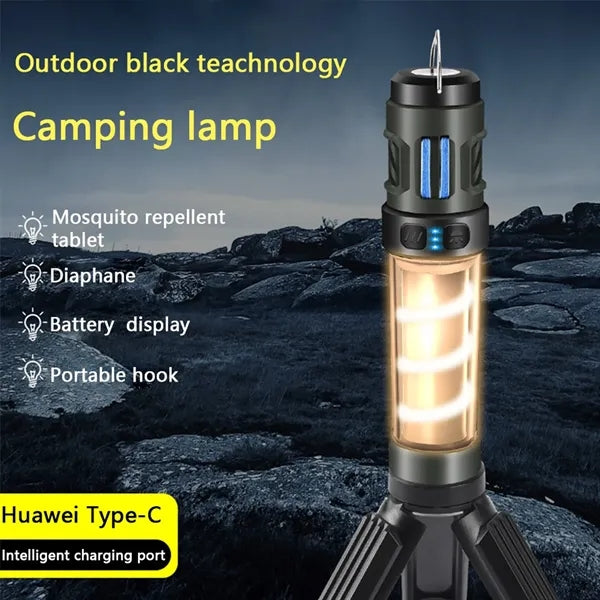 3 in 1 Rechargeable Camping Lamp With Mosquito Repellent