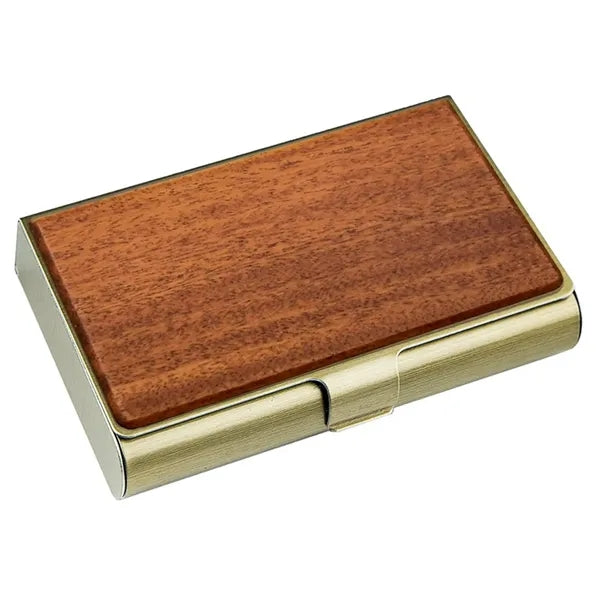 Wooden Stainless Steel Name Card Holder