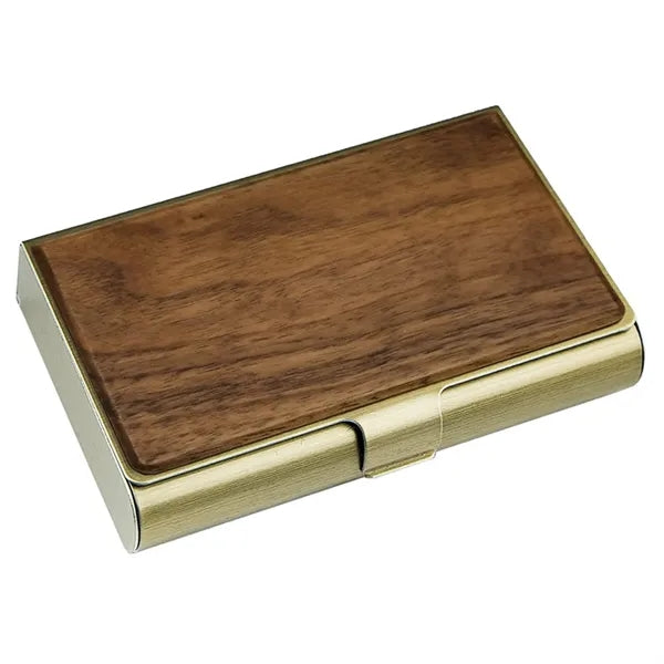 Wooden Stainless Steel Name Card Holder