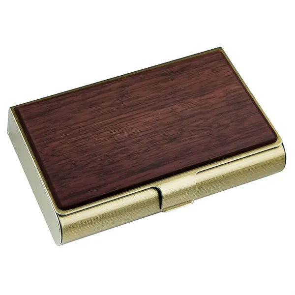 Wooden Stainless Steel Name Card Holder