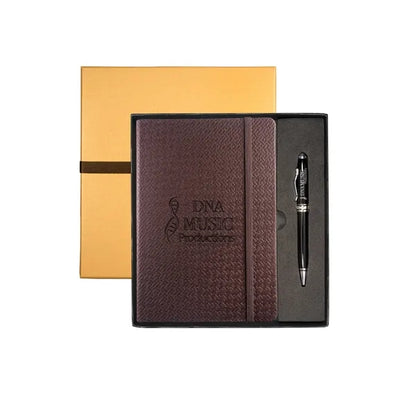 Leeman Tuscany Textured Journal And Executive Stylus Pen...