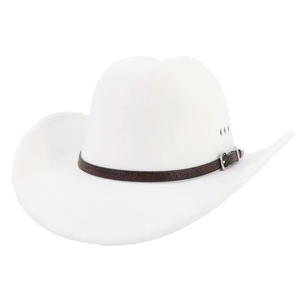 Unisex Classic Western Cowboy Men Felt Wide Brim Hats