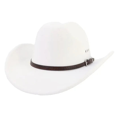 Unisex Classic Western Cowboy Men Felt Wide Brim Hats