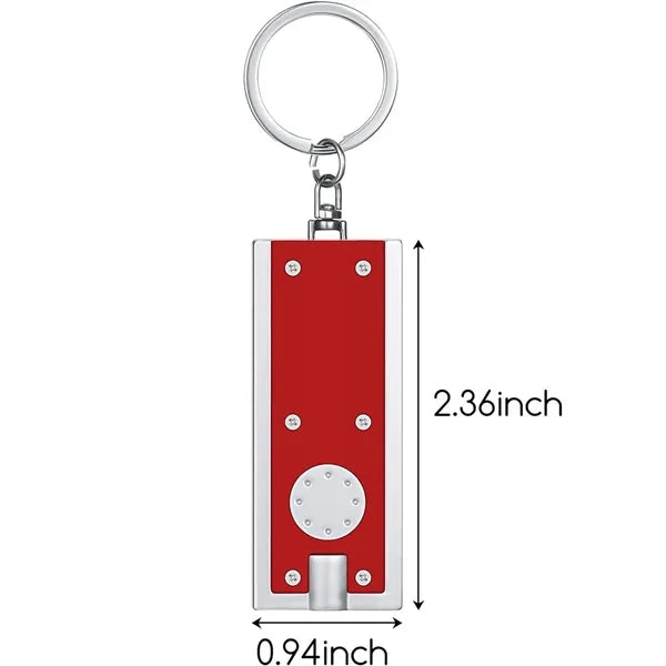 Mini Square LED Flashlight Keychain
