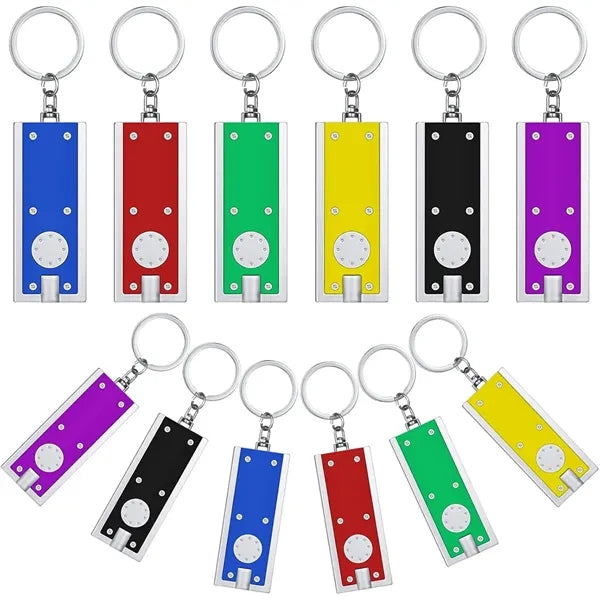 Mini Square LED Flashlight Keychain