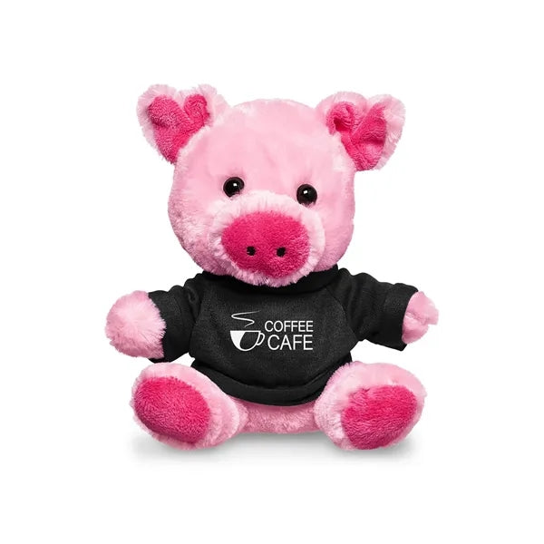 7" Plush Pig With T-Shirt