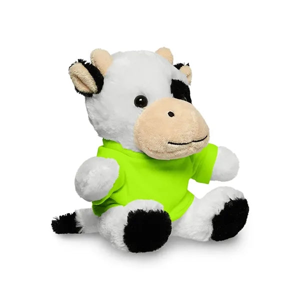 7" Plush Cow With T-Shirt