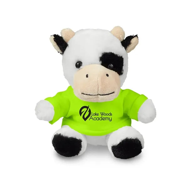 7" Plush Cow With T-Shirt