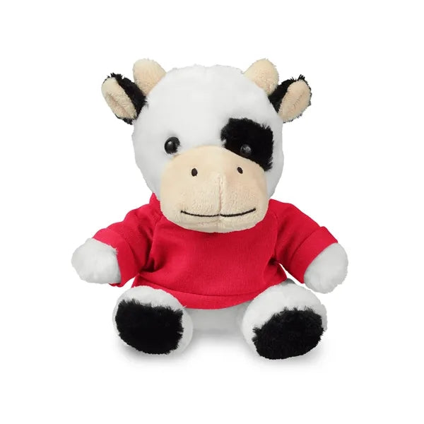 7" Plush Cow With T-Shirt