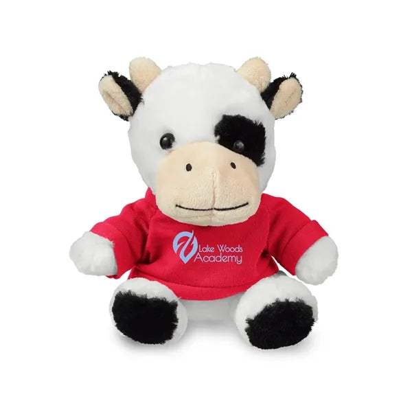 7" Plush Cow With T-Shirt
