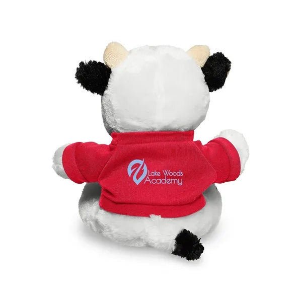 7" Plush Cow With T-Shirt