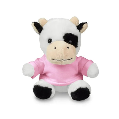 7" Plush Cow With T-Shirt