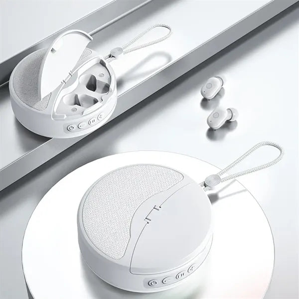 2 in 1 Portable Bluetooth Wireless Speaker with Earbuds