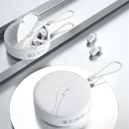 2 in 1 Portable Bluetooth Wireless Speaker with Earbuds