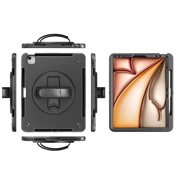 iPad Air 13 M2 2024 and M3 2025 Adjust Handstrap Rugged Case