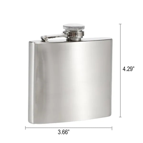 6 oz Stainless Steel Pocket Hip Flask Wine Pot MOQ100