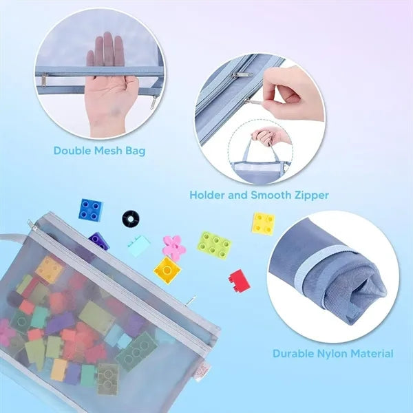 Nylon A4 Zipper Mesh Bags