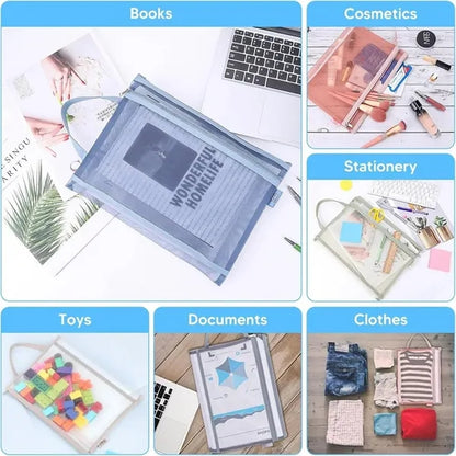 Nylon A4 Zipper Mesh Bags