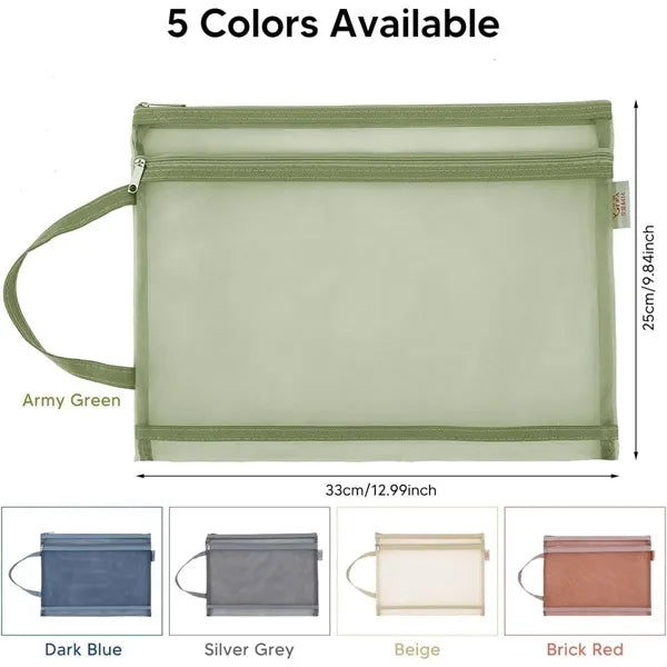 Nylon A4 Zipper Mesh Bags