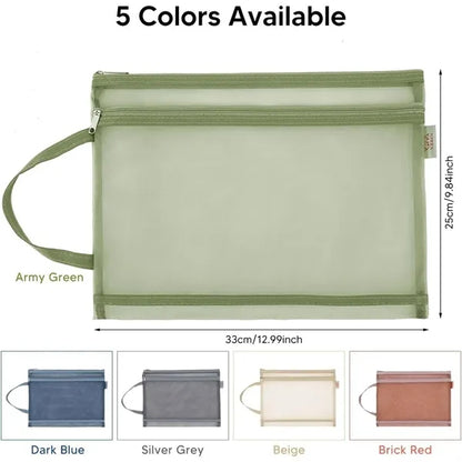 Nylon A4 Zipper Mesh Bags