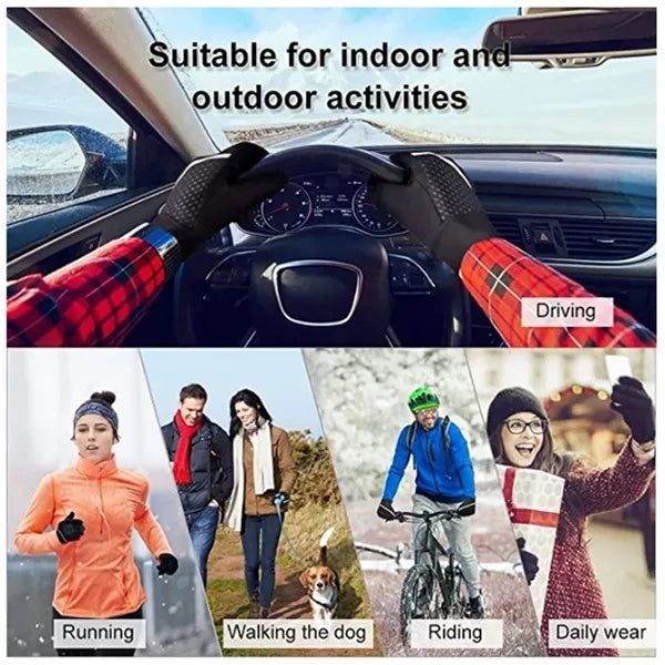 Warm Anti Slip Reflective Touch Screen Thermal Gloves