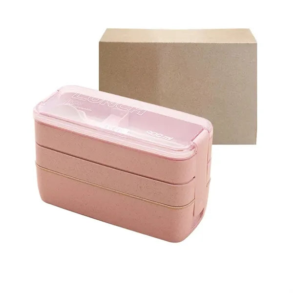 3-Tier Bento Box With Fork And Spoon Utensils