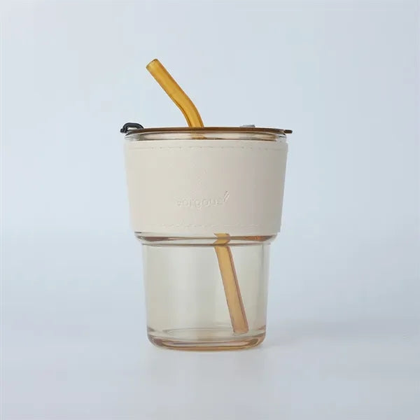 Transparent Straw Bottle