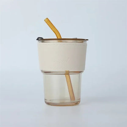 Transparent Straw Bottle