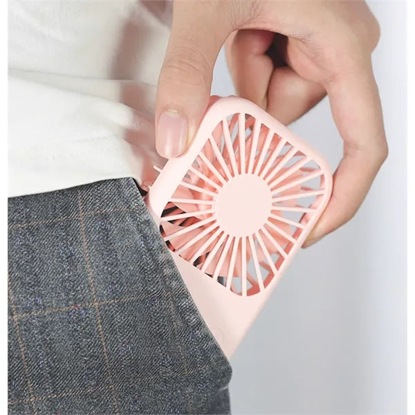 5.1" Rechargeable Mini Handheld Fan With Phone Stand