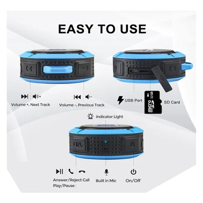 Waterproof Ultra-portable Bluetooth Speaker With Clip