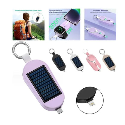 3K Solar Power Bank Keychain Emergency 2 In 1 Charger