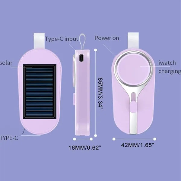 3K Solar Power Bank Keychain Emergency 2 In 1 Charger