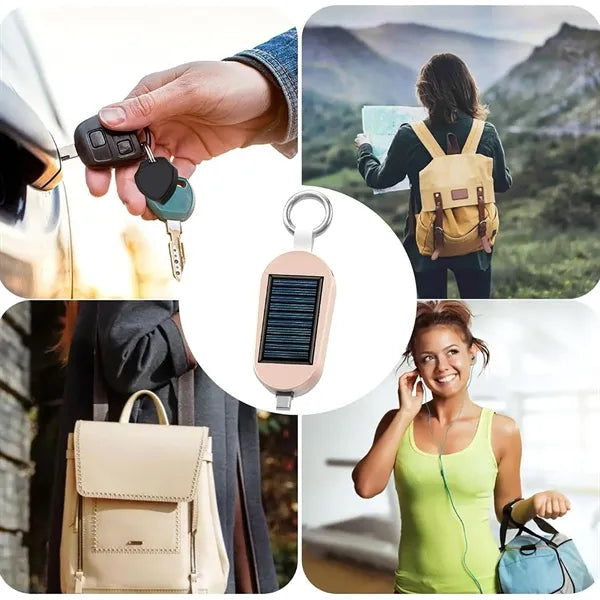 3K Solar Power Bank Keychain Emergency 2 In 1 Charger