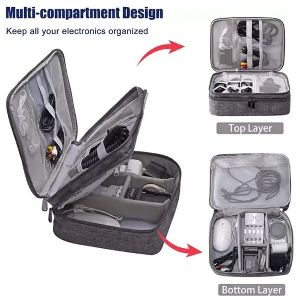 Electronics Organizer Travel Case Carrying Bag