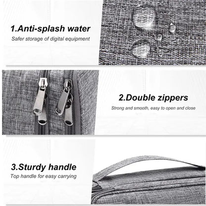 Electronics Organizer Travel Case Carrying Bag