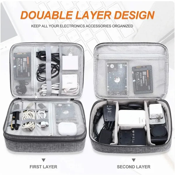 Electronics Organizer Travel Case Carrying Bag