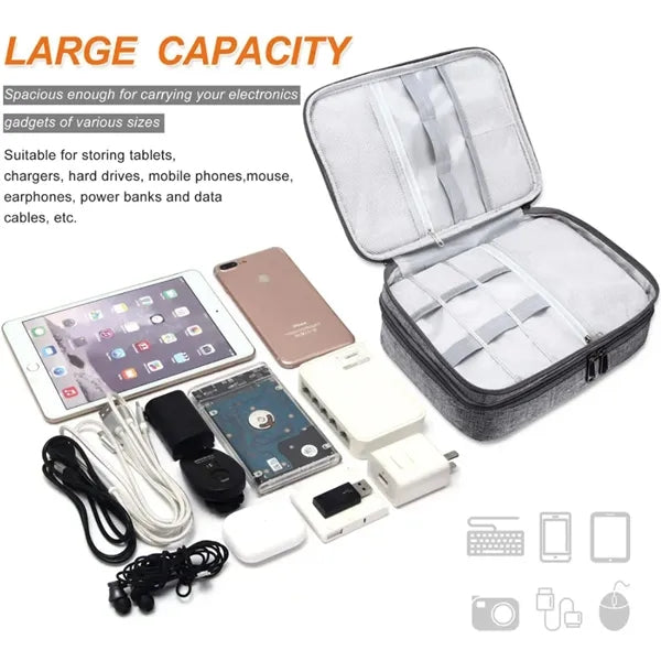 Electronics Organizer Travel Case Carrying Bag